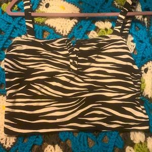 zebra top from pacsun